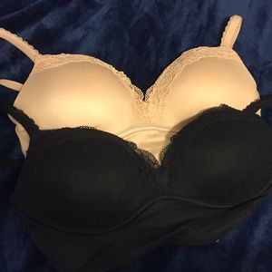 Nude and black vs bra cami style